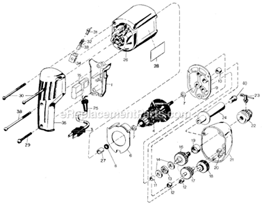 Part Location Diagram of A15259 Porter Cable Cover 115V